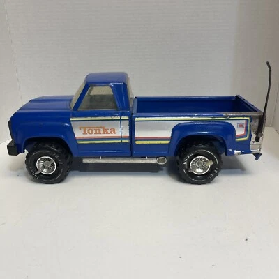 Tonka Pick Up Truck Blue Removable Wheels W/Hard to Find Side Exhaust Pipes! 148 - Image 1 of 4