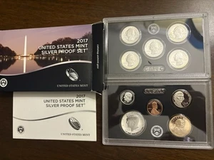 2017 S US Mint Silver Proof Set with Box and Certificate of Authenticity - Picture 1 of 1