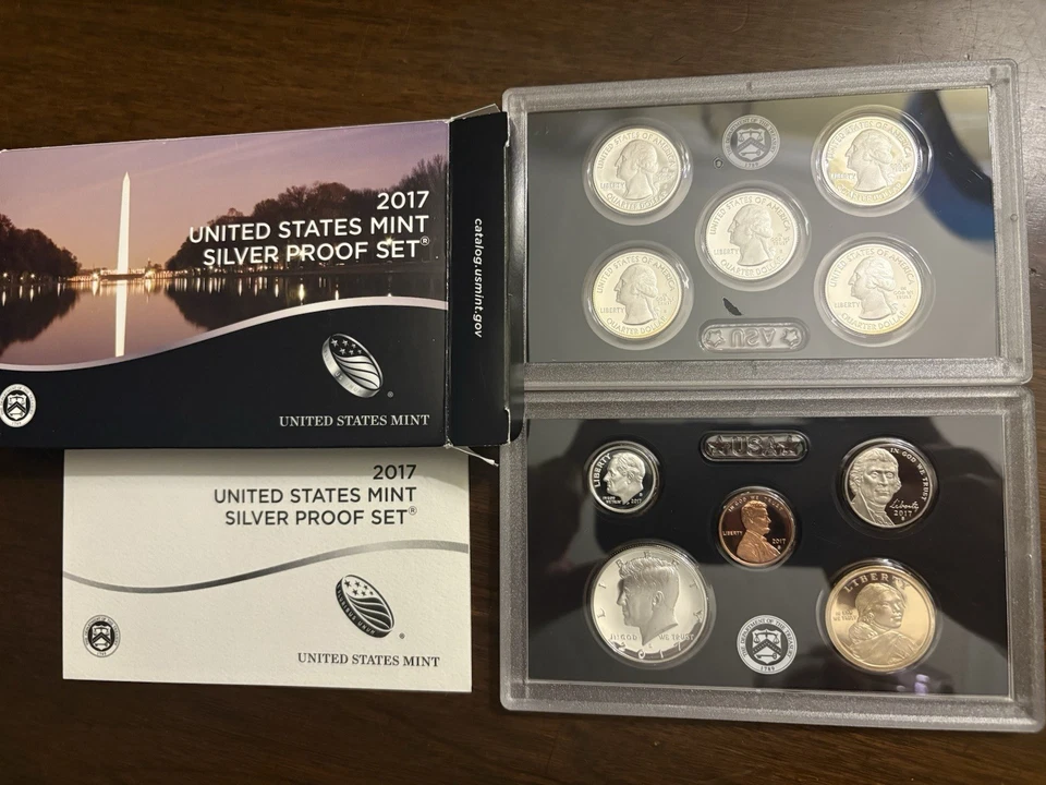 2017 S US Mint Silver Proof Set with Box and Certificate of Authenticity - Image 1 of 1