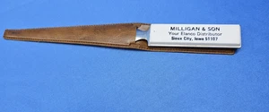 Advertising Letter Opener Milligan & Son Elanco Dist Iowa Metal & Resin W Cover - Picture 1 of 4