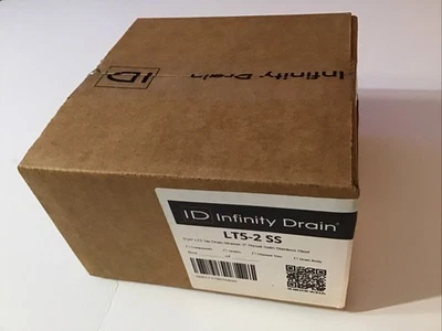 Infinity Drain LT5-2 SS 5"x5" Colador de Drenaje de Azulejos 2" Garganta, Acero Inoxidable Satinado NUEVO Foto 1 de 3