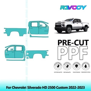 PreCut Paint Protection PPF Kit For Chevrolet Silverado HD 2500 Custom 2022-2023 - Picture 1 of 7