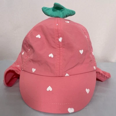 Sombrero Sol Bebé Cat & Jack Corazones Fresa Rosa Verde Protección UV Foto 1 de 4