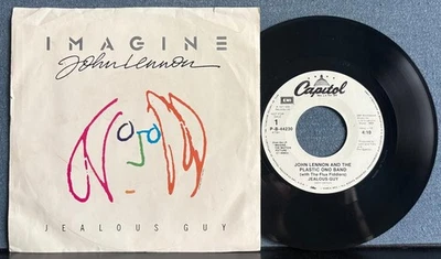 JOHN LENNON JEALOUS GUY~1988 CAPITOL WHITE LABEL PROMO 7-INCH PIC SLV 45~BEATLES - Image 1 of 3