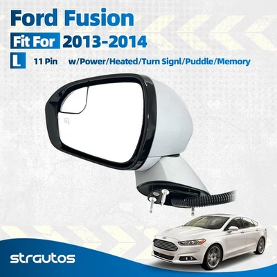 For 2013 2014 Ford Fusion Mirror Power/Heated Memory Left Driver Side (11 Pin) Foto 1 de 4