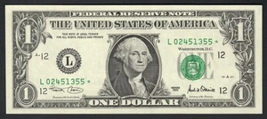2001 $1 ⭐️ STAR⭐️ San Francisco CA District Fr 1927-L* Fort Worth - Picture 1 of 2