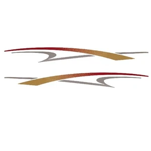 Rinker Boat Decal Sticker 218385 | Burgundy Gold Gray 49 1/4 In (Set of 2) - Picture 1 of 2