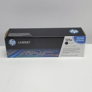 New SEALED HP 125A Black Toner Cartridge LaserJet Black Genuine OEM CB540A - Picture 1 of 24