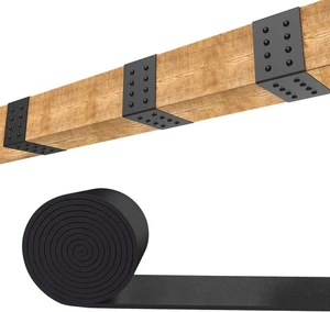 Correa de viga de madera sintética de 5 pies, vigas flexibles que ocultan huecos de 2,36 y quot; ancho, negro  - Imagen 1 de 8