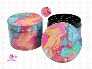 Molinillo magnético de tabaco de metal líquido pastel tie dye de 50 mm 4 piezas regalo divertido - Imagen 1 de 21