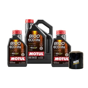 7L Motul 8100 ECO-LITE 5W20 WIX Filter Engine Motor Oil Change Kit API SP - Picture 1 of 1