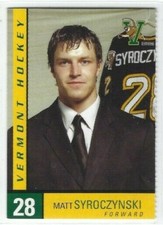 2005-06 Vermont Catamounts Matt Syroczynski