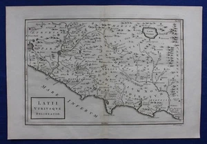 Original antique map ITALY, ROME, 'LATII UTRIUSQUE DELINEATIO', Cellarius, 1799 - Picture 1 of 4