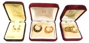 May Co. 14k Gold Pfosten / 14K vergoldet Ohrringe, Vintage - Bild 1 von 10