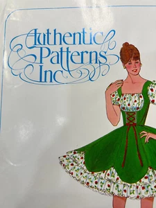 1980s Authentic Patterns Inc. Western 327 Square Dance Dress 34 36 38 Bust Uncut - Bild 1 von 3