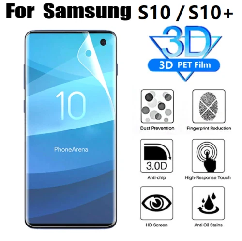 2X Película Protectora de Pantalla PET Suave Transparente 3D para Samsung Galaxy S10 S10+ Plus S10E Foto 1 de 4