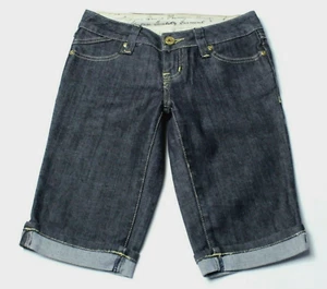 Vintage Zana Di Size 3 Shorts Bermuda Denim Stretch Dark Wash Blue Inseam 11" - Picture 1 of 2