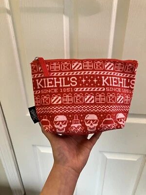 Kiehl’s Limited Edition Skull/Fair Isle Holiday Christmas Make-Up Cosmetic Bag - Image 1 of 4
