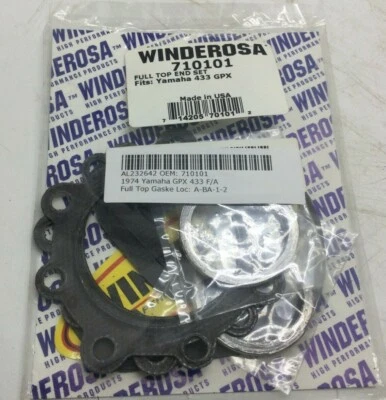 Yamaha GPX 433 440 1974 1975 Winderosa Juego de juntas de extremo superior completo 710101 Foto 1 de 4