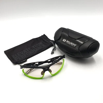 RUDY Project FOTONYK SP45-06-02 Sportbrille Schwarz/Grün mit Schutzhülle & Case - Bild 1 von 4