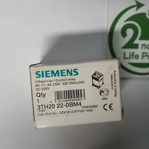 PROTECTOR AUXILIAR SIEMENS 3TH20 22-0BM4 - NUEVO/EMBALAJE ORIGINAL - en todo el mundo, factura - Imagen 1 de 2