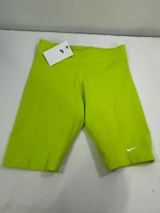 Nike Women’s Sportswear Essentials Bike Shorts Neon Green Size S CZ8526-321 - Picture 1 of 5