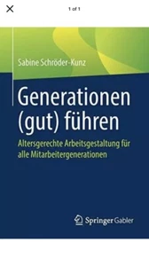 Generationen (gut) fuhren : Altersgerechte Arbe, Schroder-Kunz, Sabine,, - Picture 1 of 1