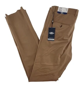 Hart Schaffner Marx New York Performance Dress Pants 36R Unhemmed Camel $155 NWT - Picture 1 of 9
