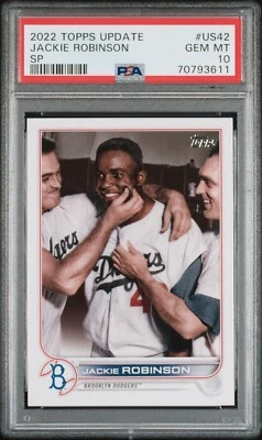*PSA 10* Jackie Robinson 2022 Topps Update - SP Variation #US42 Brooklyn Dodgers - Image 1 of 2