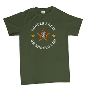 THE CLASH - T-Shirt Should I Stay Or Should I Go inspiriert, schwarz oder grün - Bild 1 von 5