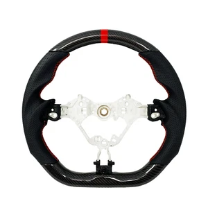 REVESOL REAL Carbon Fiber Black flat Steering Wheel for 17-25 TOYOTA 86 GR86 BRZ - Picture 1 of 5