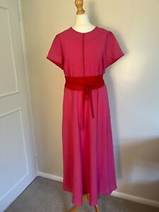Cefinn Hot Pink Short Sleeve Dress (The Rose) with Red Highlights Size 12