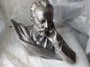 Pjotr Tschaikowsky russischer Komponist BÜSTE Statue UdSSR Metallfigur Original 1966 - Bild 1 von 10