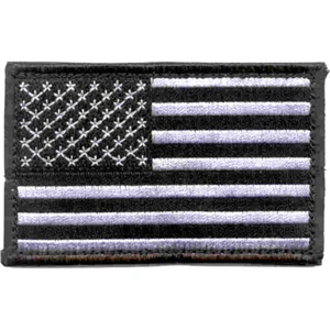 US-Flagge silber rechter Ärmel Patch Klett - Bild 1 von 6