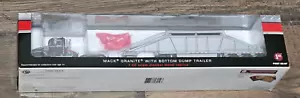 1:50 First Gear #50-3219 White/Black Mack Granite W/Bottom Dump Trailer NIB! - Picture 1 of 5