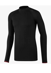 Adidas Techfit ClimaHeat Long Sleeve Mock Base Layer / BNWT / Black/ RRP £60 2XL - Picture 1 of 6