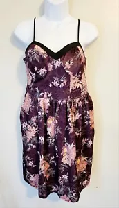 Mini Vestido Xhilaration Floral Texturizado Ahumado Coqueto M - Imagen 1 de 4