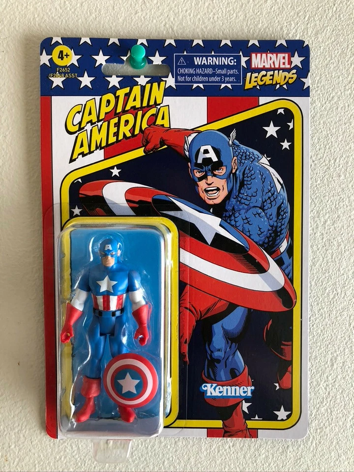 2021 Kenner Hasbro Marvel Legends Captain America Retro Unpunched