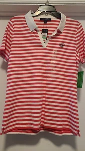 Tommy Hilfiger Womens Polo Shirt Striped NWT - Picture 1 of 1