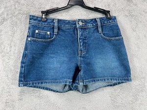 No Boundaries Womens Blue Denim Shorts W30 Juniors 5 Blue Jean Short Cotton Mid - Picture 1 of 9