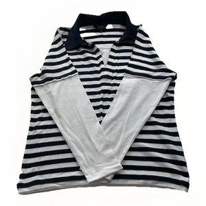 Maine New England Women's Striped T-Shirt Size 18 Long Sleeve Black White - Picture 1 of 6