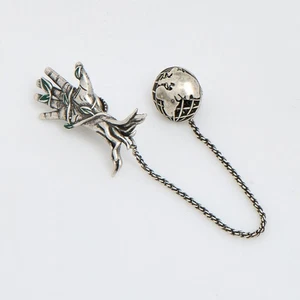 Tateossian Sterling Silber Kugel & Hand Brosche PI0512 Unisex - Bild 1 von 4