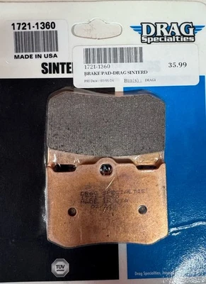 Pastillas de freno sinterizadas Drag Specialties 1721-1360 para Indian 2002-2008 todos los modelos Foto 1 de 2