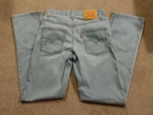 Levis 514 Jeans 14, 27×29 Slim Light Blue Denim Pockets Outdoors Casual Classic - Picture 1 of 9