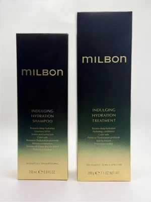 Champú hidratante Milbon Indulging (6,8 OZ.) y tratamiento (7,1 oz.) -PACK DE 2- Foto 1 de 2