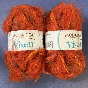 Lote de 2 hilos Moda Dea VIXEN #3271 naranja You Glad 50 g 89 yardas naranja - Imagen 1 de 7