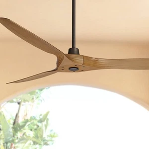 60" Aireon Modern Indoor Outdoor Ceiling Fan with Remote Control Bronze Walnut - Picture 1 of 7