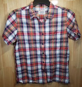 ELY Country Charmers Herren L kariertes Kurzarm Hemd mit Knöpfen 100% Baumwolle - Bild 1 von 7