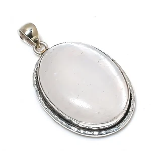 Piedras preciosas de selenita hechas a mano de plata de ley 925 colgante joyería para Acción de Gracias - Imagen 1 de 6