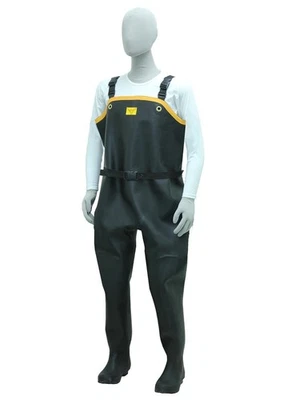 Shibata ND010 Negro Brillante Aspecto Húmedo Goma Pecho Vadeadores 28cm Japón Foto 1 de 4